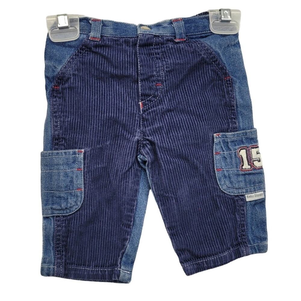 Baby Snoopy Baby Boy 3-6 Months 100% Cotton Corduroy Elastic Waist Jeans